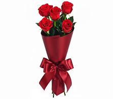 Букет 5 Красных роз Эдлесс Лав в Карате