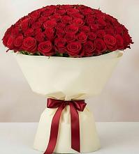 Букет 101 Красная роза Милано в Карате
