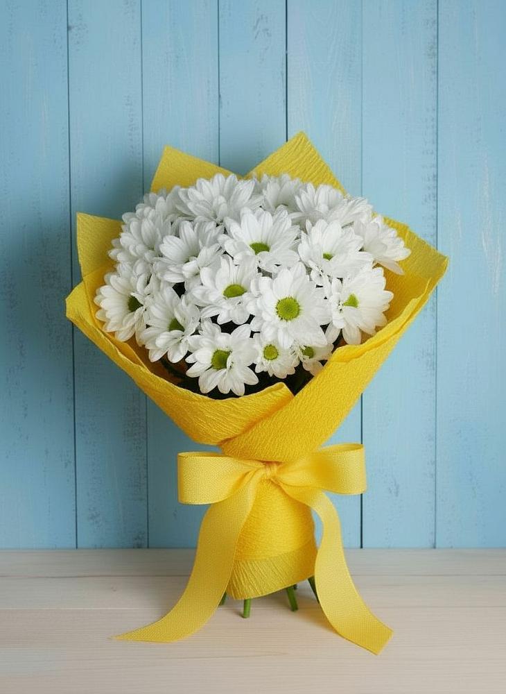 Букет цветов из: Хризантемы в Карате