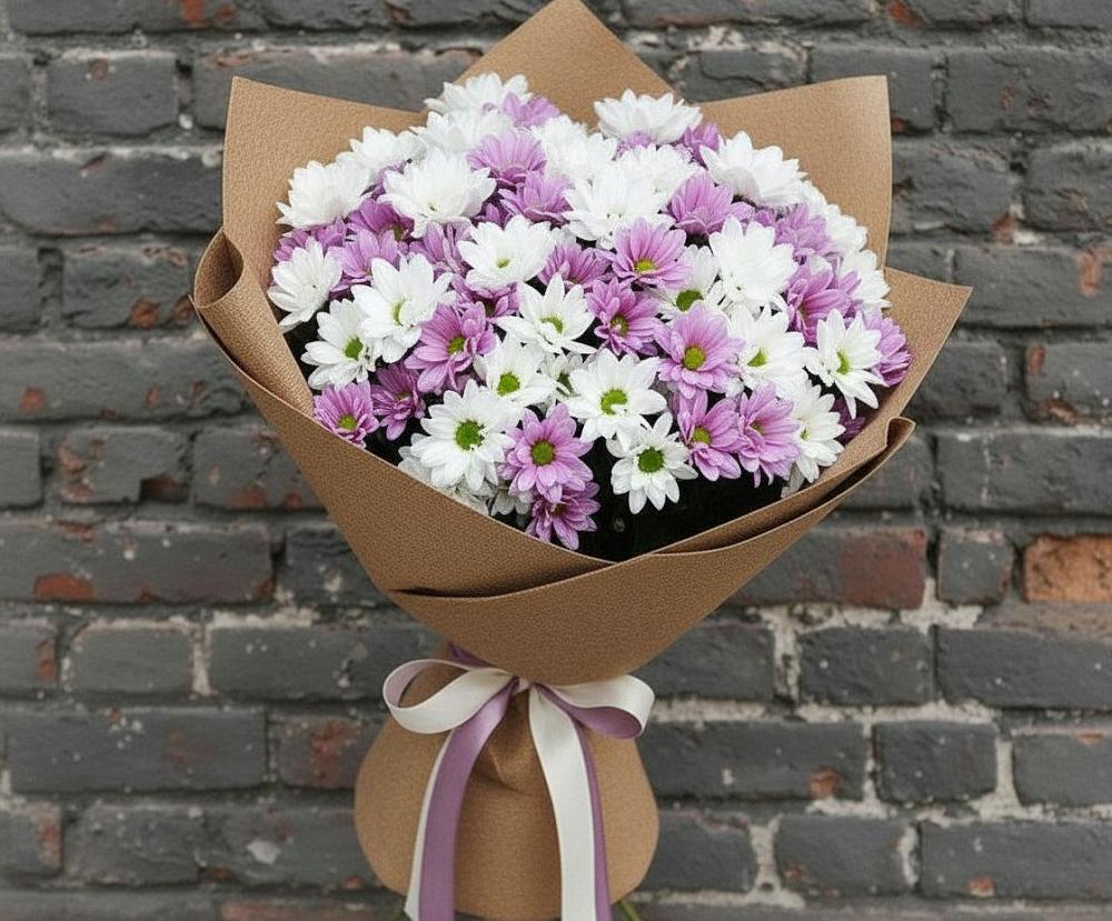 Букет цветов из: Хризантемы в Карате