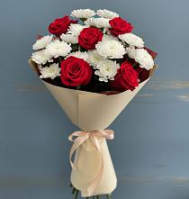 Букет цветов из:  Розы и Хризантемы в Карате