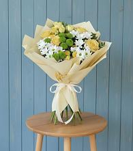 Букет цветов из:  Хризантемы и Розы #REPLACE_PRED# Карате