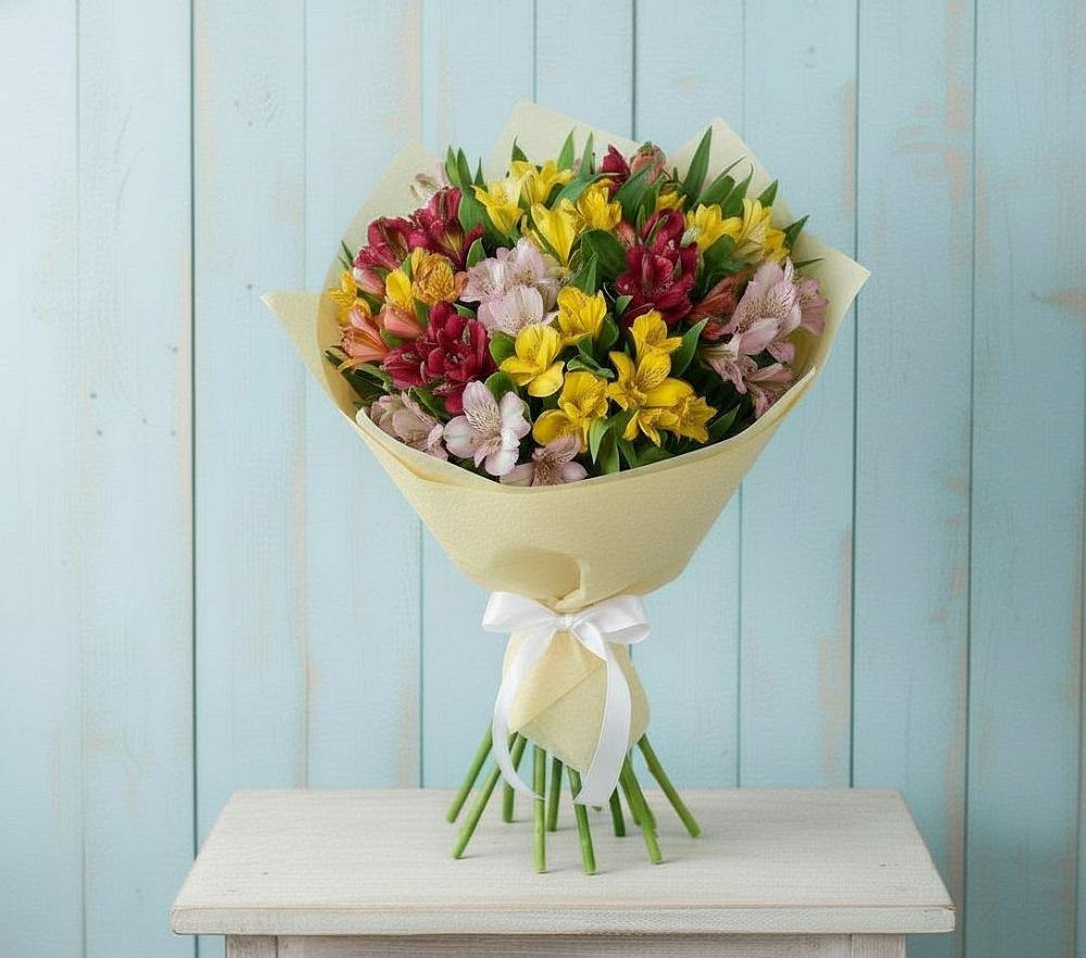 Букет цветов из: Альстромерии в Карате