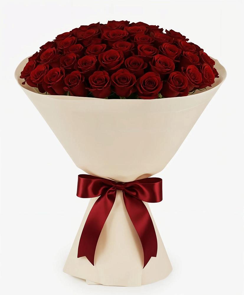 Букет 101 Бордовая роза Блэк Бакарра в Карате